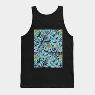 Doodle bugs on pool blue Tank Top